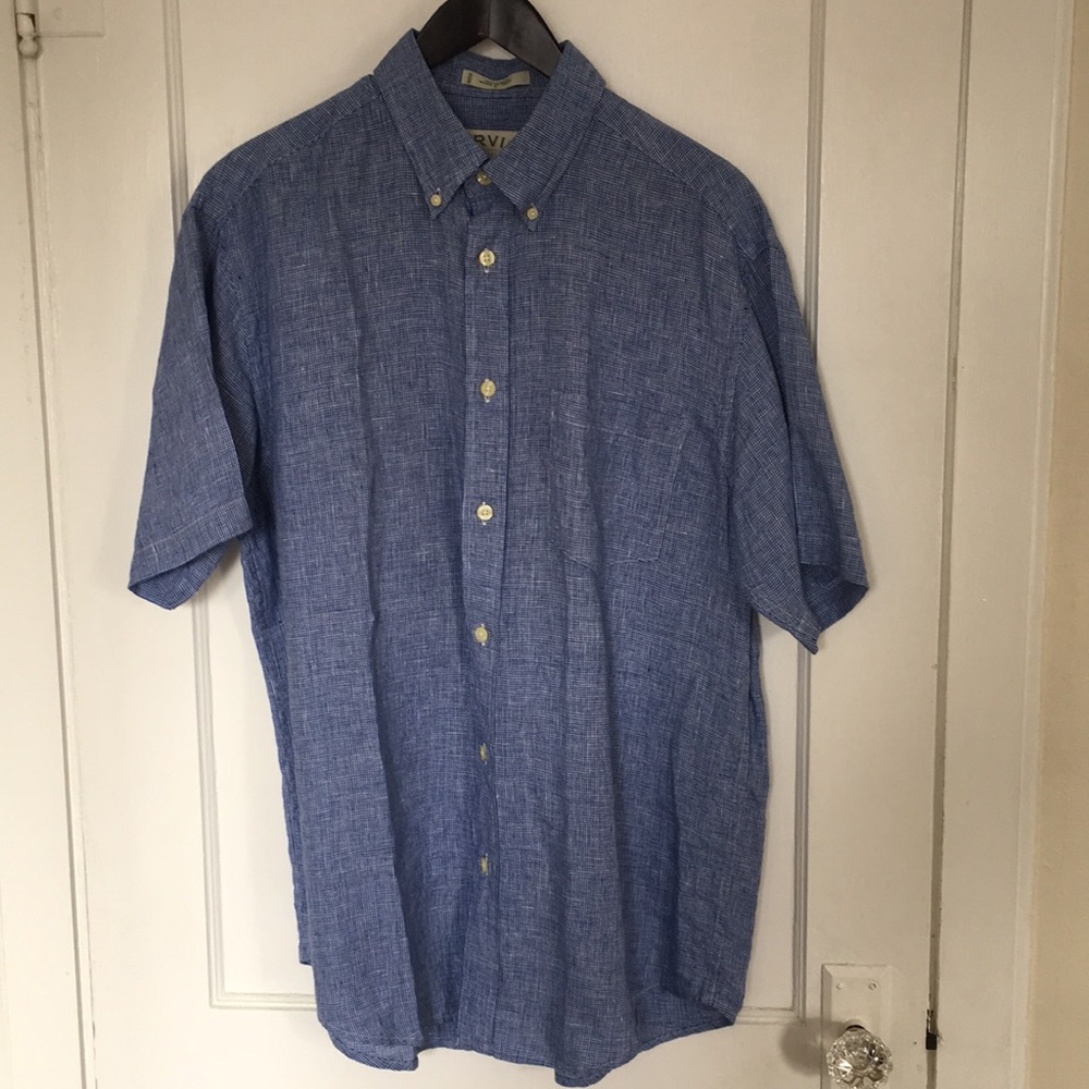 Orvis men’s linen short sleeve button down shirt